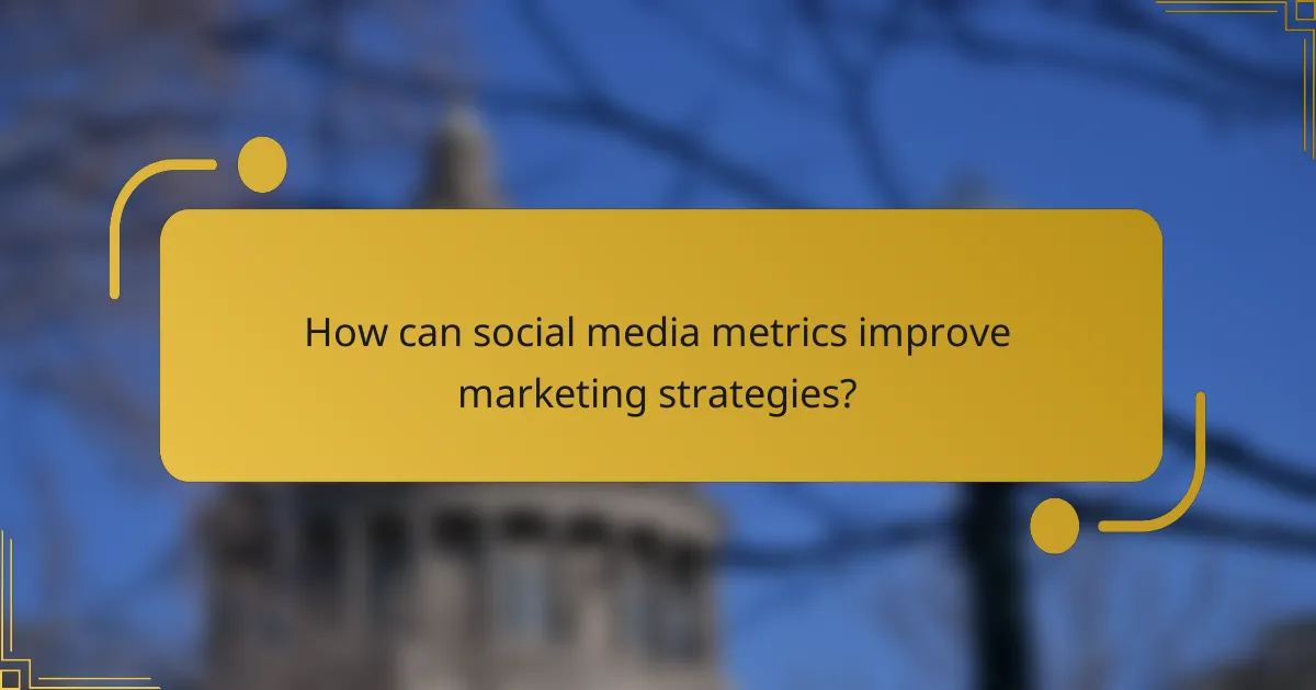 How can social media metrics improve marketing strategies?